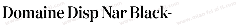 Domaine Disp Nar Black字体转换